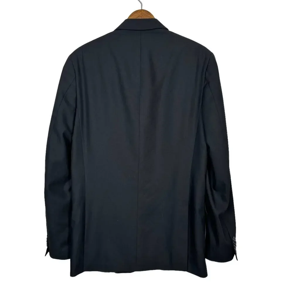 Kenneth Cole Reaction | 40L Black 2 Button Notch Collar Sports Coat Suit Blazer